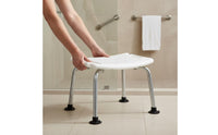 Lightweight Elderly Shower Seat Drainage Holes Handicap Shower Bench Tool-Effortless Assembly for Seniors