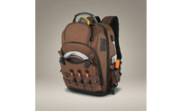 Multi-Pocket Tool Backpack Padded Tool Bag Backpack Long-Lasting Work Pack Adjustable for Electricians, Technicians, Job Site
