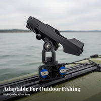 Adjustable Fishing Rod Holder Versatile Mounting Track Mount Fishing Rod Holder Large Easy-Grip Knob