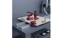 Sliding Slot Design Woodworking Push Handle Fence Adjustable Aluminum Fence Stop for Woodworkers, Workshop