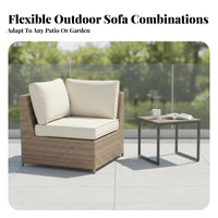 Comfortable paddings Woven Conversation Group Weather-Resistant Patio Set sturdy Frame Outdoor Furnishing Easy to Clean for Families, Homeowners, Adults, Sunroom, Balcony, Garden, rearyard