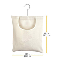 Hanging Clothespin Bag Set Lightweight Hanging Clothespin Bag Bamboo Clothespins with Storage Pouch for Outdoor, Balcony, Clothesline