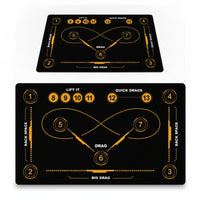indoor/outdoor Hockey Floor Mat with Markings Slim-Profile Stickhandling Training Mat Long-Lasting Hockey Training Aid Portable for Athletes, Backyard, Home Gym, Garage