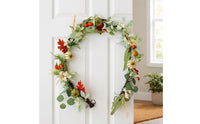 Autumn Garland with Pumpkins Vivid Fall Garland Colorful Artificial Maple Foliage & Branch for Doorway