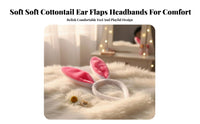 Cute Design Fuzzy Bunny Ears Hair Hoop Comfortable Fit Soft Bunny Hairband Single Size Fits Most Costume Accessory Lightweight for Performers, Cosplayers, Performances, Easter Celebration, Themed Events, Halloween