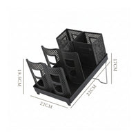 Slanted Paper Cup Holder Rack Multi-Compartment Countertop Cup Organizer Sturdy Easy to Clean for Coffee Shops