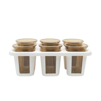 Planting Tray with Pots Drainage-Friendly Six-Slot Planter Tray Strong Nursery Pot with Drain Holes for Hobbyists