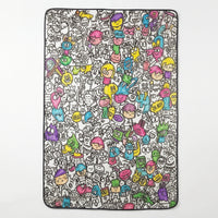 DIY Coloring Blanket Washable Coloring Blanket Personalized Cozy for Children, Sofa, Bedroom