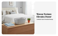 Imitation Rattan container flexible Woven Organizer Lightweight for Living Room