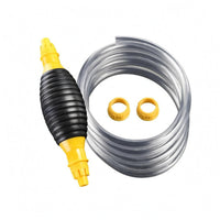 Ribbed Bulb Manual Siphon Pump Kit Yellow Couplers Fuel Transfer Pump Kit