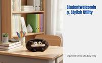 Cartoon Plush Pencil Case, Penguin Design, Student Stationery Organizer, High Capacity