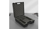 Large Capacity Plastic Equipment Carrying Case Comfortable Carry Handle Hard Carrying Case Secure Latches PP Plastic Storage Briefcase Shock-Resistant-Resistant for Musicians, Technicians, Hobbyists, Travel, Workshop, Job Site