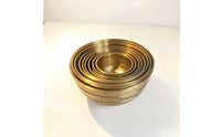 7 Pieces Meditation Sound Bowls Gold-Toned Nested Singing Bowls Stackable Instrument for Practitioners, Yogis, Sound Healing, Meditation