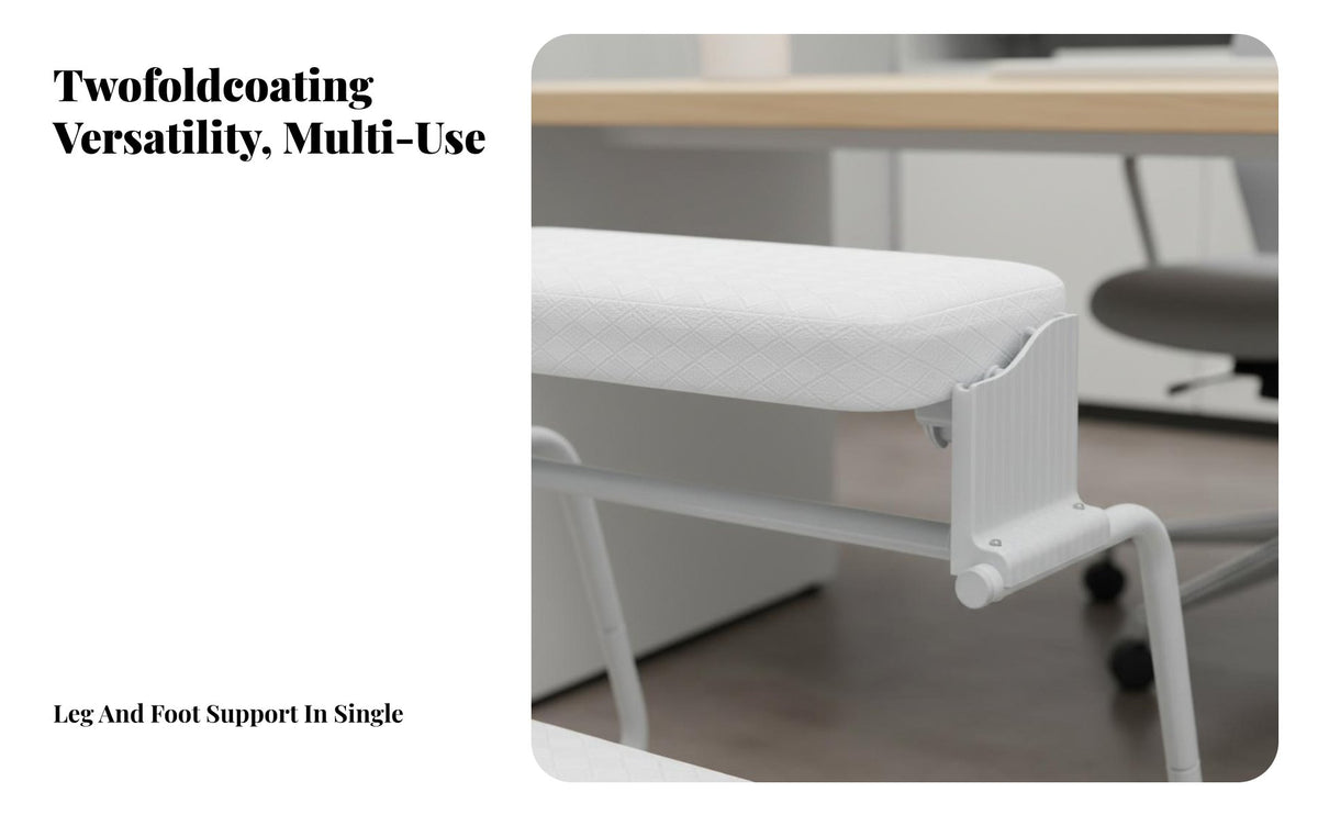 Anti-Slip Base Adjustable Under-Desk Footrest Textured Massage Surface Foot Support Footstool for Students, Adults, video game enthusiasts, Study Room, Home, Gaming Setup, Travel