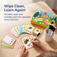 Educational Flashcards for CVC Words & English Phonics - Kids Learning Cards 3-6 Years