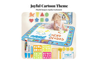 Easy to Clean with Pens and Stencils Kids Art Toy Water Doodle Mat Reusable Safe Materials Learning Drawing Mat for Children