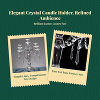 Crystal Candle Holder, Modern Glass Candlestick Centerpiece
