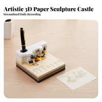 Tear-off Sculpture Calendar Creative Gift Tear Away Sculpture Calendar Multi-Functional Paper Carving Note Block for Colleagues, Home, Bedroom, School