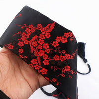 Floral Embroidery Hanfu Waist Belt Silk-Like Embroidered Waist Sash Braided Ties Embroidered Sash