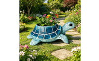 Turtle Planter Resin Turtle-Shaped Planter Outdoor Ornament for Garden, Patio