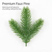 Fake Greenery for DIY Christmas Garland Wreath, Green Faux Festive Greenery Picks for Embellishing, Artificial Tree Branches for Holiday Decor