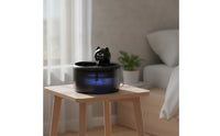 Cordless Cat Fountain with Stainless Steel Tray Wireless Cat Water Fountain Sensor-Activated Easy to Clean for Cats