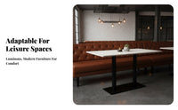 Minimalist Design Dining Booth Set Long-Lasting Construction Cafe Furniture Easy to Clean Restaurant Seating Scratch-Resistant Tabletop for Interior Designers, Business Owners, Milk Tea Shops, Restaurants, Cafes, Lounge Areas