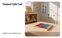 Rainbow Acrylic Blocks Quality Light and Shadow Toy Educational Geometric Shape Blocks for Kids, Young