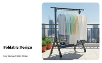Adjustable Foldable Flareddesign Drying Rack Space Saving Clothes Airer Indoor & Outdoor Use Garment Stand Large Capacity for Apartment Dwellers, Families, Homeowners, Balcony, Bedroom, Indoors, Outdoors