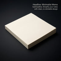 Sticky Notes Lined for Students, Office Essentials Pads with Border Frame, Large Repositionable Note Taking 70 Sheets Tear Off White