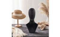 Velvet Mannequin Head with Shoulders Premium Mannequin Head with Shoulders Hat Display Bust for Milliners