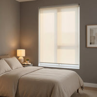 Light-Filtering Semi-Blackout Window Shade Roll-up Pull Chain Roller Curtain Milky White Pull Cord Thick for Bedroom, Office, Balcony, Bathroom