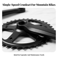 Single Speed Crankset Multiple Tooth Choices Mountain Bike Chain Gear Set Bike Chainwheel Colorfast Resistant Cycle Crank Pedal