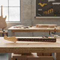 Bolt-on Electric Guitar Neck Straight Maple Guitar Neck Slim Unfinished for Luthier