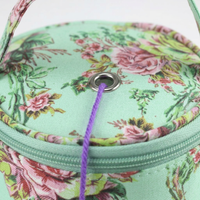 Floral Knitting Bag, Yarn Storage Crochet Bag, Craft Bag for Yarn Lovers, Tote Bag for Knitting Class, Knitting Organizer for Accessories