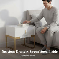 Single-Drawer Cabinet with Open Shelf Modern Design Nightstand Minimalist design Bedside Table for Homeowners, Apartment Dwellers, Guest Room