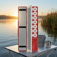 Elastic Straps Fishing Bobber Box Long Rectangular Spool Storage Case Organized Interior Hinged Hard Case 14 Compartments