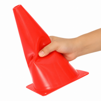 50cm Football Cones, PE Training Cones for Agility & Sports, Stackable Marker Cones for Football Training Equipment