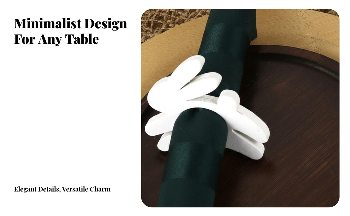 Wooden Hare Napkin Holder Creative Design Napkin Holder Rustic Design Hare Shaped Serviette Buckle for Hosts, Families, Parties