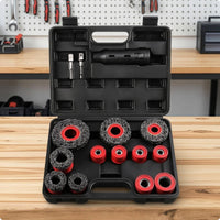 15 Pieces Wheel Hub Cleaning Brush Instant-Mount Rust Removal Brush with Case Scrubbing Tool for Garage