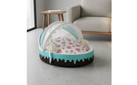 Ice Dessert Themed Pet Bed Washable Round Cat Dog Bed for Small Dogs, Young Dogs