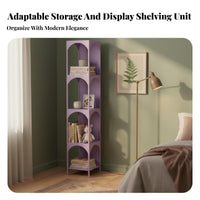 Space-Saving 5-Tier Corner Shelf withimmediately chargestanding bookshelf Open Shelving Storage Rack urban design for Book Lovers, Interior Design aficionados, Homeowners, Living Room, Bedroom, Study