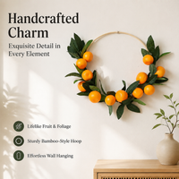 6 Pcs Artificial Orange Flowers Garland Banner, Backdrop for Home Decor Living Room, Bridal Shower Decorations Wedding Decor House