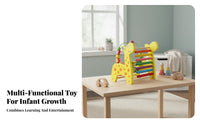 Multi-Functional Toddler Bead Maze Toy Hand-Eye Coordination Wooden Bead Maze Develops Fine Movement Skills for Children 1-3 Years