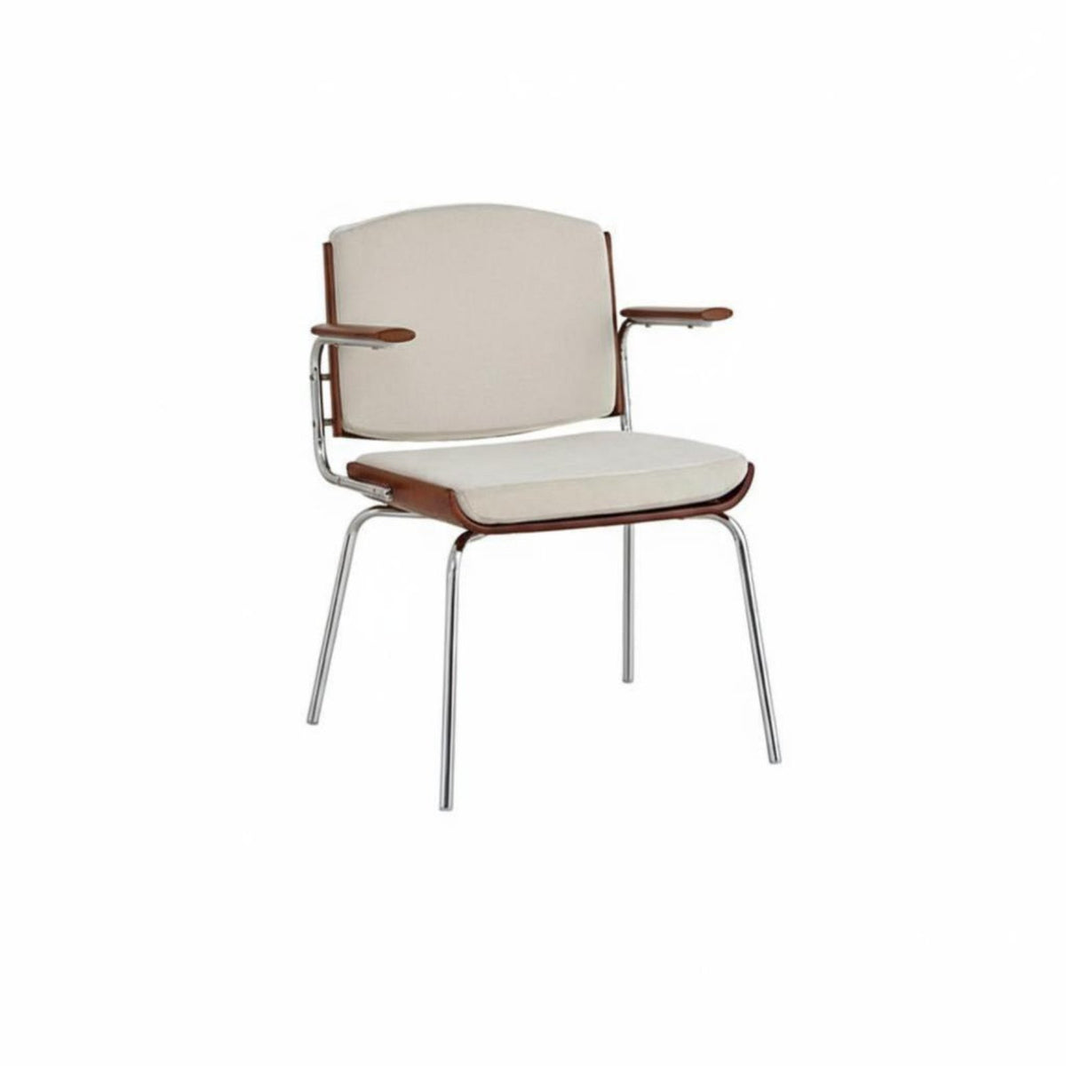 Woven Rear Armchair Nordic and Aesthetic Dining Furniture With Armrests Minimalist Design for Study