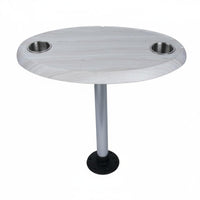Round Boat Coffee Table Lightweight Yacht Tea Table Cup Holders