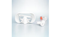 Clear Snorkel Set with Tempered Glass Mask Leak-Proof Frameless Snorkeling Mask with Snorkel Anti-Fog Gear Waterproof for Pool