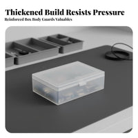 Rectangular Storage Box Thickened Plastic Durable Snap Lock for Desk