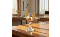 Crystal Hat Figurine Clear Crystal Ornament Ornate for Entryway Table, Office Desk