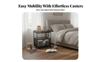 Minimalist & design C-Frame Couch Table Space-Saving C-Shaped End Table Mobile Design Household Furniture adaptable for Apartment Dwellers, telecommuting Workers, Living Room, Bedroom, Small areas, Balcony